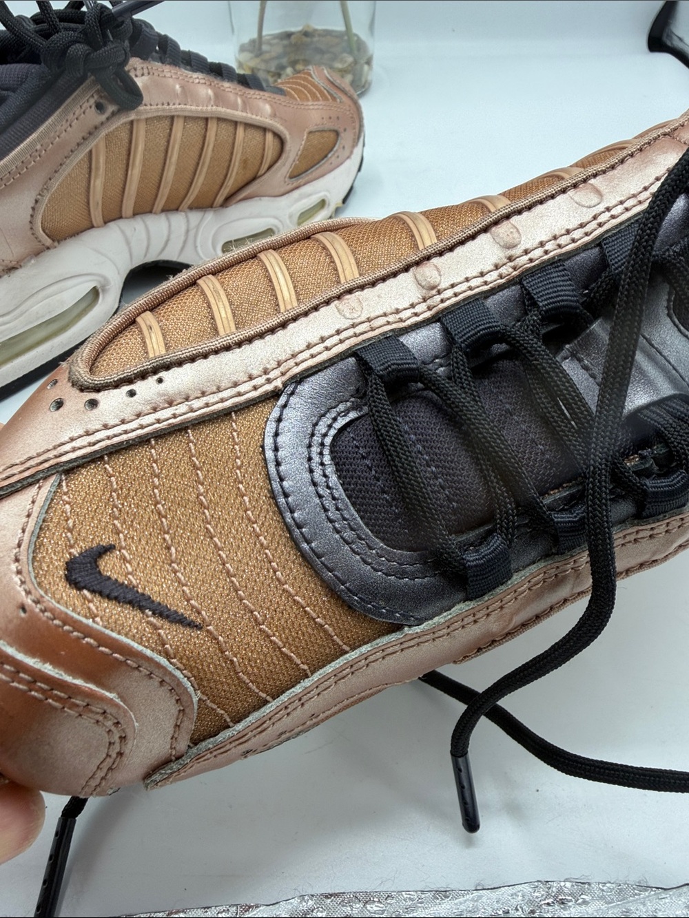 Nike Air Max Women’s Metallic Copper Athletic Sneakers with Black Accents - Picture 6 of 8
